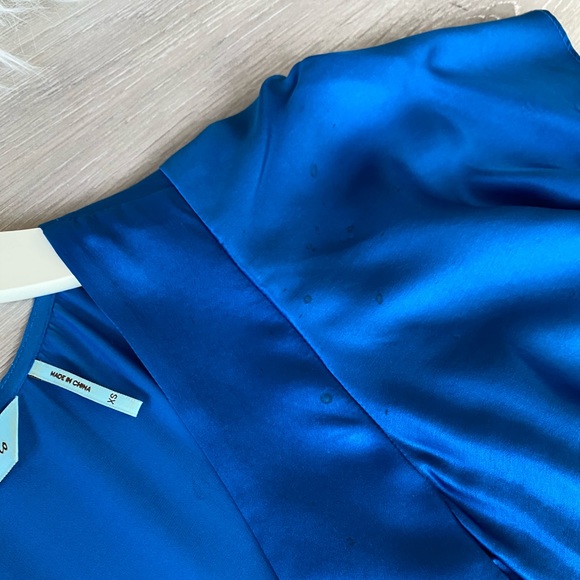 MARCIANO Guess blue satin butterfly sleeve dress - Picture 6 of 6